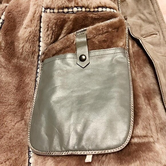 Gray Faux Fur Penny Lane Coat - Picture 6 of 7